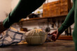 © Wavebreak Media - Hands of indian man preparing bread dough in kitchen