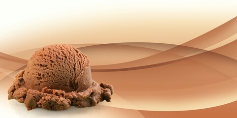 Canvas Print - Tasty sweet cold Ice cream chocolate desserts