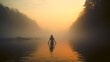 © Aliaksei - woman in river sunset