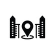 Black solid icon for location