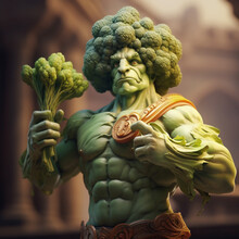 Illustration Of Monster Broccolli Background