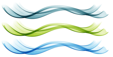 Wall Mural - color flow of wavy lines, abstract waves background. vector waves set.