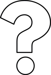 Poster - outline question mark icon vector in trendy style isolated on white background