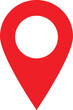 © cool vp - Red map pointer icon vector . Location icon. Pin sign Isolated on white background
