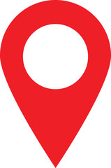 Poster - red map pointer icon vector . location icon. pin sign isolated on white background