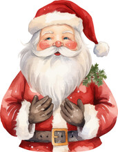 Santa Claus Watercolor Vector Illustration