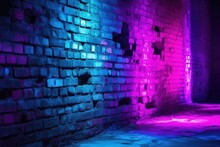Edgy Digital Designs: Torn Distressed Edges On Dark White & Dark Violet Stone Brick Wall