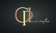 luxury letters CPL golden logo icon premium monogram, creative royal logo design