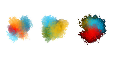 watercolor vector stains; background. Abstract watercolor circle painted background.
