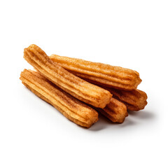 Delicious Churros isolated on white background 