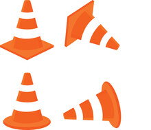 Traffic Cone Icon Vector Design