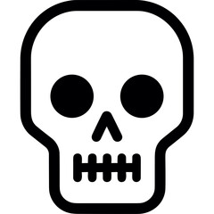 Poster - Abstract skull simple outlined single icon svg vector outline