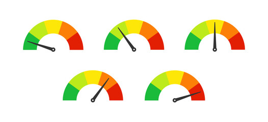 Wall Mural - Simple meter set isolated vector illustration