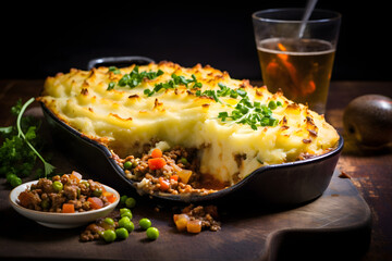  Shepherd's Pie - A Delicious Blend of Meat, Vegetables, and Creamy Mashed Potatoes, Hearty Comfort in a Dish, Savour the Classic 