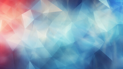 Wall Mural - polygonal blue light and red gradient background abstract triangles.