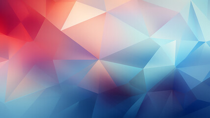 Wall Mural - polygonal blue light and red gradient background abstract triangles.