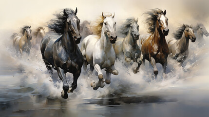 Wall Mural - running_horses