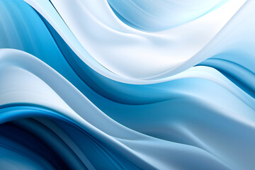 Aufkleber - abstract blue and white wavy background