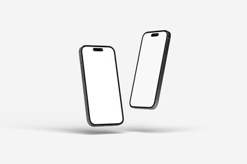 smartphone on white background
