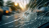 Fototapeta  - car glass broken in cracks abstract background.