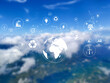 © MarutStudio - ESG environment concept, the use of environmentally friendly renewable energy Using technology to help develop energy that is good for the world. on blurred high angle background