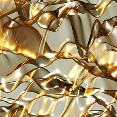 Poster - Abstract colorful glossy background with curvy and wavy lines in 3d rendering
