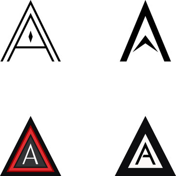 A logo icon design template elements. Vector letter logo for webdesign. Business card templates for print. Letter A logo.