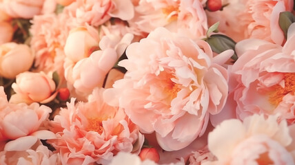 Wall Mural - peonies abstract summer background flowers.