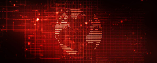 Poster - 2d illustration world map abstract background