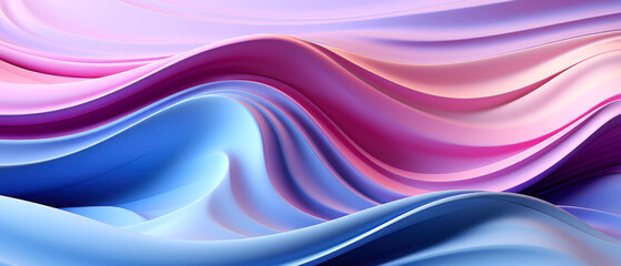 Wall Mural - Abstract background with neon colored wavy substance. 21 to 9 aspect ratio. Generative AI