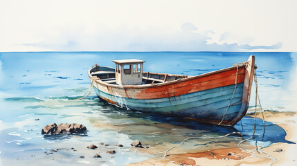 Wall Mural - boat on the beach