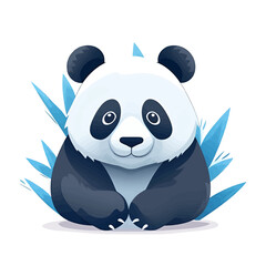 Wall Mural - Beautiful image of a panda. Cute drawing panda. Hand drawn panda