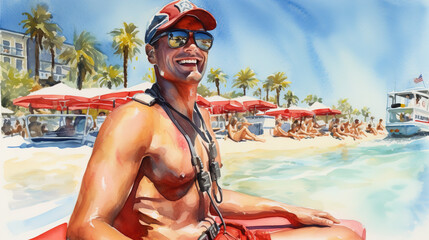 Poster - lifeguard_beach_patrol_man