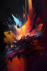 Poster - Eye-catching abstract artwork featuring colorful swirls, AI-generated.