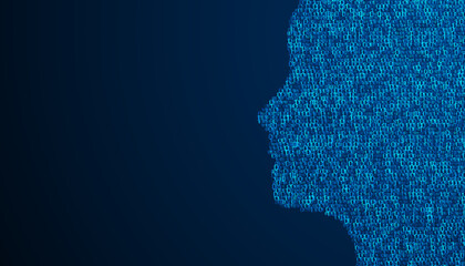Binary code. numbers of the computer matrix. Concept of coding, hacker. Vector illustration.