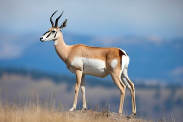 Sticker - a gazelle is standing in the middle of a field