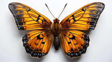 butterfly isolated on white background. orange butterfly. colourful butterfly. butterfly