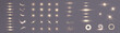 © Valeriia - Set of light effects golden glowing light isolated on transparent background. Bright flashes with rays and highlights. Glow effect refraction of light. Vector
