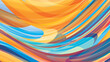 Multicolor artistic background with yellowish orange and cerulean blue swirl