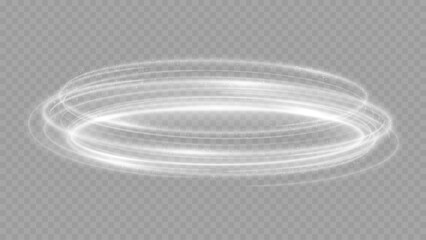 Wall Mural - the effect of abstract white light circles on a transparent background. stock royalty free vector il