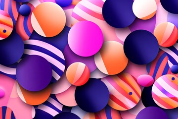 Wall Mural - an abstract background with colorful circles