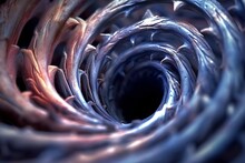 An Abstract Image Of A Spiral Tunnel