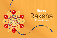Happy Raksha Bandhan!
Indian Brother And Sister Bonding Celebration Concept With Creative Rakhi Illustration.