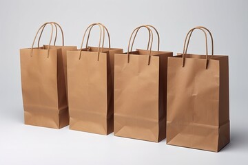 Poster - several craft bags on white background.