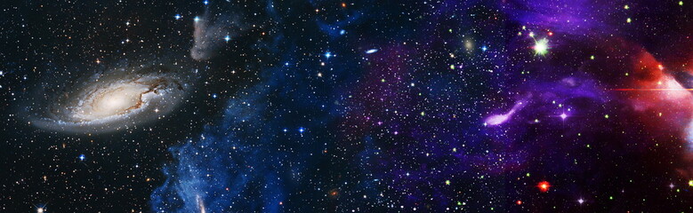 panorama. beautiful sky background. template banner , elements furnished by nasa .