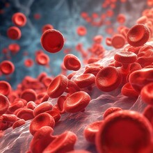 Red Blood Cells. Generated AI