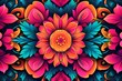 © AberrantRealities - colorful floral pattern on a black background