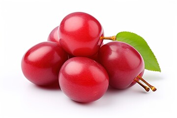 Aufkleber - plums isolated on white background.