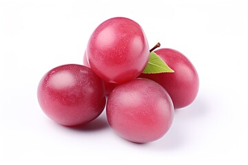Aufkleber - plums isolated on white background.