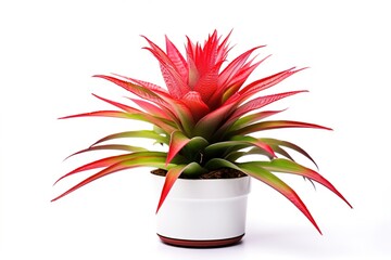 Poster - Bromeliad isolated on white.